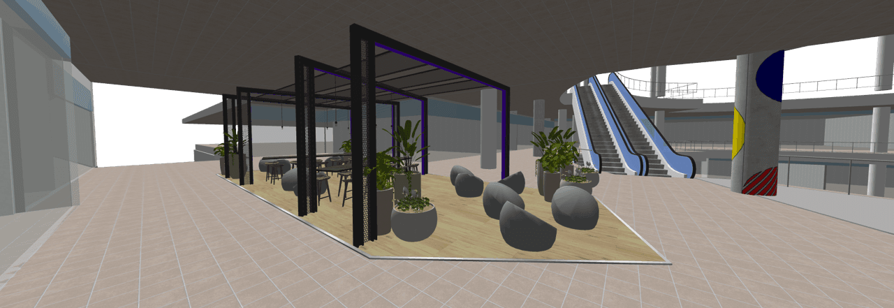 Construcción e implementación de coworking y zonas de descansos Real Plaza Puruchuco - Imagen 1